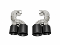Fabspeed Deluxe Quad Style Tips, Satin Black. Porsche 957 Cayenne S (2008-2010) - 95511125150, 95511125250, 95511125171, 95511125271 - FS.POR.957V8.QDTB